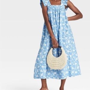 A New Day Women's Ruffle Short Sleeve A-Line Dress